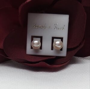 Light Pink Pearl Stud Earrings Landan Girl Real Pearl Stud Earrings